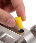 Top Tier Silicone Bottle Stoppers Assortment Kit With 250 High Temp Tapered Plugs For Powder Coating Painting Anodizing And Plating Jobs yellow plug in metal threaded hole