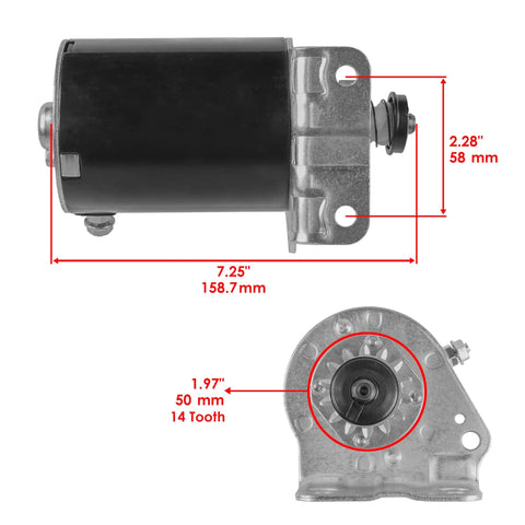 Starter For John Deere E100 E110 100 Series Tractor Lawn And Garden With 14 Tooth Steel Gear, 12 Volt CCW Drive, Replacement Part