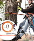 Heavy Duty Steel Core Arborist Flipline Half Inch By Twelve Foot Tree Climbing Rope With Alloy Steel Snap Hook