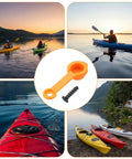 Four Pack Orange Silicone Kayak Plugs With Screws Drain Plug Kit For Canoes And Kayaks Easy Seal Waterproof Hardware image