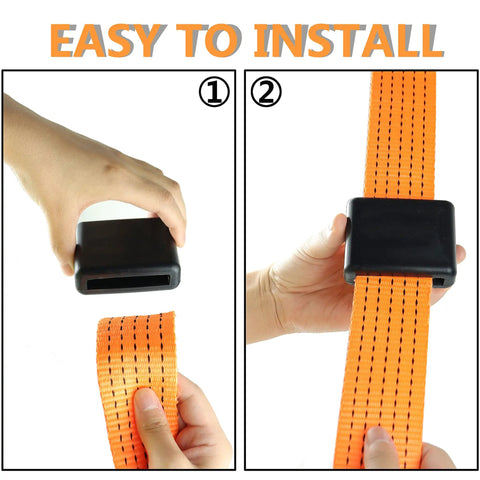 Silicone Zipline Brake Stopper For Slackline And Backyard Zipline Braking System installation on orange rope.