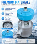 Portable Micro Hydroelectric Generator 1000W Off Grid Power 110V/220V Aluminum Alloy Water Turbine System components