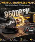 Tough As Nails Cordless Angle Grinder Compatible With 20V Batteries For Aggressive Metal Cutting And Slick Grinding Heavy Duty Power Tool Job Site Beast Tool Only Ready, showcasing a powerful brushless motor.