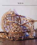 Electric Motorized Wooden Marble Run Kit For Adults A Dope 3D Puzzle That You Build Yourself Big 15 By 14 Inch Roller Coaster Model
