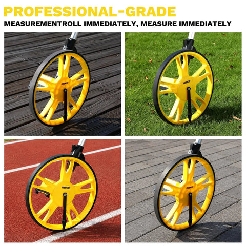 Straight Up Accurate 12 Inch Measuring Wheel For Quick Distance Tracking In Feet Folds Flat For Easy Storage With Simple One Key Reset And Carry Bag Ready To Roll On Any Project Site No Sweat Guaranteed