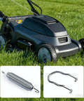 Top Rated Deck Idler Tension Anchor Fitting For Mowers To Stop Slippage Boost Cutting Efficiency And Keep Your Blade Spinning Smooth With Durable Metal Spring For Tough Jobs with mower and metal spring on grass.