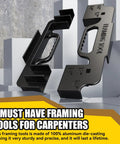 Heavy Duty 3 In 1 Multi Angle Framer With 16 Inch On Center Layout Gauge forged from solid cast aluminum, showcasing measurements.