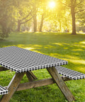 Six Foot Picnic Table And Bench Cover Set Waterproof Windproof Elastic Tablecloth Fits 72 By 30 Inches Tables And 12 By 72 Inches Benches