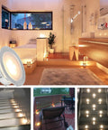 Awesome Recessed LED Deck Light Kit With Remote Control Ten Pack Dimmable Outdoor Stair Lights IP67 Waterproof Twelve Volt Three Color Changing For Yard Garden Patio Decor used in bathroom and outdoor settings.