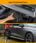 Easy to fold Overhead Vehicle Cargo Net With Three Pockets 31.5 X 21.6 Inch Roof Storage Mesh Organizer for cars