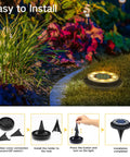 Easy installation of Solar Ground Lights Waterproof IP68 12 Pack Dual Purpose Outdoor Lights For Garden Patio Yard Pathway