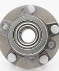 Front view of Front Wheel Hub Bearing Assembly Fits 2008-2013 Nissan Rogue, 2014-2015 Nissan Rogue Select, 2007-2012 Sentra SE-R SPEC V Models Only, OEM-Grade Wheel Hub Replacement.