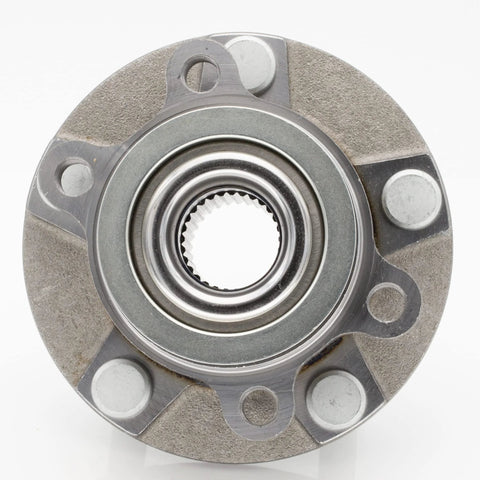 Front view of Front Wheel Hub Bearing Assembly Fits 2008-2013 Nissan Rogue, 2014-2015 Nissan Rogue Select, 2007-2012 Sentra SE-R SPEC V Models Only, OEM-Grade Wheel Hub Replacement.