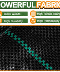 Close-up of Heavy Duty Weed Barrier Landscape Fabric Two Pack 3 Ft By 100 Ft Rolls Thick 3 Point 2 Oz Breathable Mulch Mat
