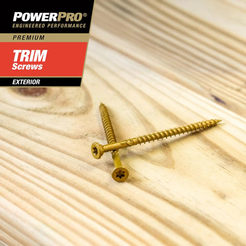 Beefy Exterior Wood Screws Set For Decking And Outdoor Projects, Size Eight By Two And A Half Inch, close-up on wood surface
