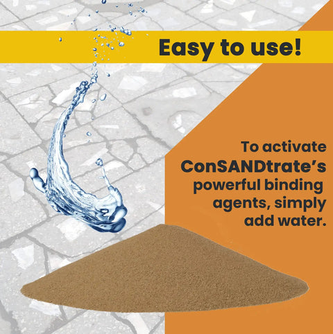 Concrete Crack Filler Sealant For Driveways Walkways And Patios Water Activated Polymer Based Repair For Cracks In Concrete Surfaces DIY Friendly Easy Pour 3 Lb Bottle Gray Or Tan No Mess Quick Set And Durable water activation illustration