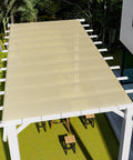 20x40 Sun Shade Sail Straight Edge Rectangle Canopy With D Ring Grommets UV Block for outdoor pergola, beige 180GSM poly fabric.