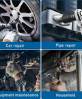 Pro Grade Seventeen Piece Bolt Extractor Set With Wheel Lock Removal Kit And One Half Inch Drive Lug Nut Removers in use for repairs.