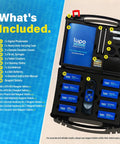 Digital Pool Test Kit For Swimming Pools Spas And Hot Tubs Delivers Dead On Results For PH Free Chlorine And Calcium Levels in a sturdy carrying case with tools.