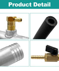 Diesel Installation Kit With A 1.5 Inch Fill Line For Gravity Fueled Auxiliary Fuel Tank, Bolt On For Ford, Chevy/GMC, And Dodge 1999-2024, Part Number 11025 components including hose and fittings.