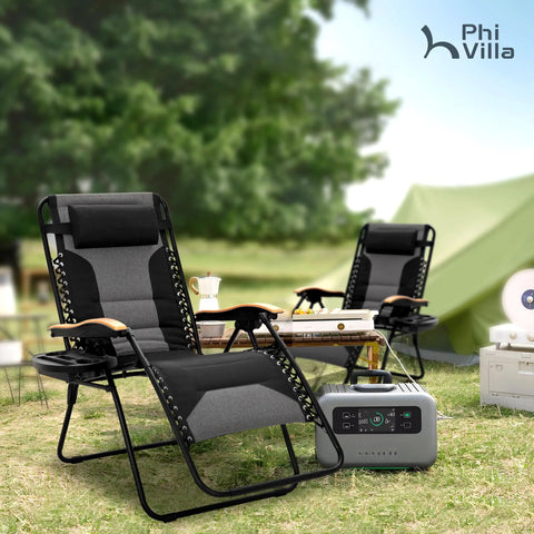 Big And Comfy Oversized Zero Gravity Chair With Cup Holder 30 Inch Wide Seat Foldable Patio Recliner Supports Up To 400 Lbs
