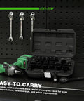 Heavy Duty Impact Bolt And Nut Extractor Kit 25 Pcs With 3/8 Inch And 1/2 Inch Drive Remover Sockets Metric 8-27Mm CR-MO Kit
