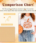 Comparison of blank fabric before and after using Fall Sublimation Transfer Paper Bundle, 10 Sheets, 12 By 10 Inches, Classic Color