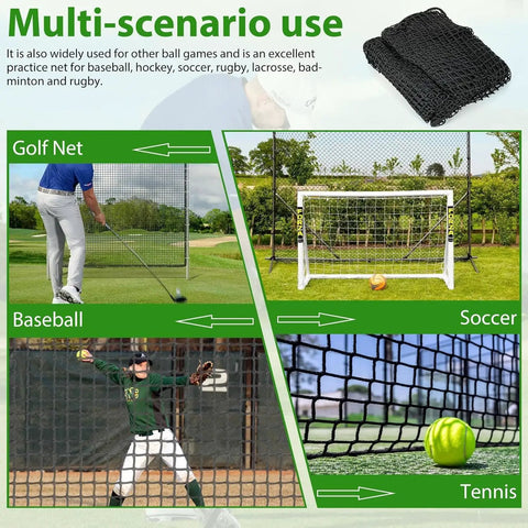 Heavy Duty Golf Practice Net Built Tough For Backyard Baseball Hockey Soccer And More With 1 Inch Square Netting And Reinforced Border Nylon for various sports scenarios