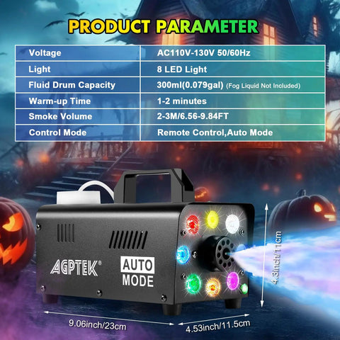 Pro Level Fog Machine, 500 Watt Output, Dope Rgb Stage Lights, Auto And Manual Switching, Wireless Remote Handle, Smart Low Fluid Cut, Smooth Operation For Killer Dj Performances And Photo Shoots
