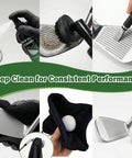 8 In 1 Golf Club Care Kit For Shine And Rust Removal With Cleaner, Brush, Groove Sharpener, Grip Cleaner, Polish, Magnetic Towel, Ball Towel, And Portable Bag Built For Pro Grade Club Cleaning, with club brush and towels