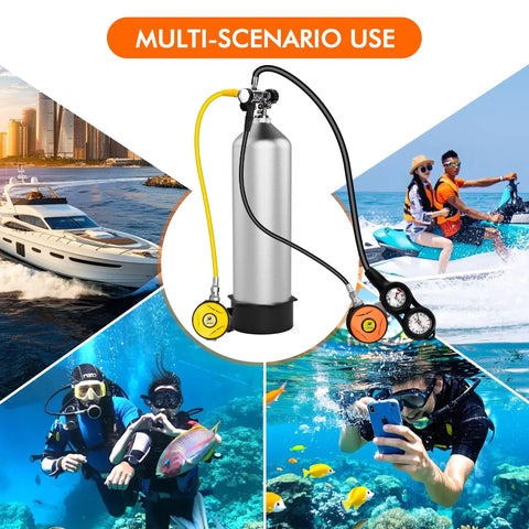 Diving Regulator Gear Set With Second Stage And Tripartite Console Featuring Pressure Gauge Compass Depth Gauge Scuba Regulator Kit
