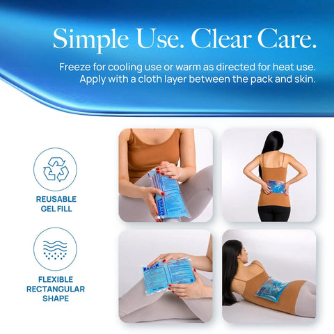Cozy Gel Ice Pack 10x15 Inches for Targeted Pain Relief Flexible Reusable Cold Therapy on back and hands