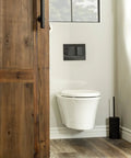 K-8857-0 Bevel Toilet Fitting White For In Wall Tank And Carrier System Large Flush Actuator Plate Opening Dual Flush 0.8 Or 1.6 GPF