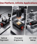 Heavy Duty Manual Pivot Angle Platform With Zero To Ninety Degree Smooth Tilt Base Locked Tight Anodized Aluminum Build for optical alignment, engraving, and CNC.