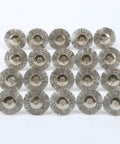 20 T-shaped stainless wire wheels from 60 Piece Wire Brush Set For Rotary Tools Stainless Steel Wire Wheels With Pen Brushes