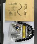 Flexible Drill Bit Extender And Universal Socket Wrench Set With 105 Degree Right Angle Attachment and adapters on table