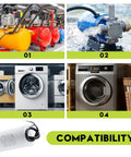 70uF Motor Run Capacitor For 450V AC Systems with images of air compressor, water pump, washing machines highlighting compatibility