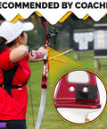 Archer using Three Pack Arrow Rest For Compound Bows And Recurve Bows Black Plastic Bow Rest shown up close