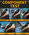 Digital SMD Tweezers ESR Meter Handheld Multimeter for precise component verification during PCB repair and testing.