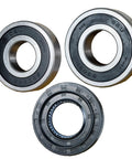 Heavy Duty Front Load Washer Drum Bearing Replacement Kit Compatible With Kenmore WM Models - steel and rubber bearings shown.