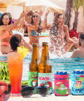 18 Pack Funny Can Cooler Sleeves Set With Collapsible Beer And Bottle Sleeves In Bold Colors For Summer Beach Parties And Holidays