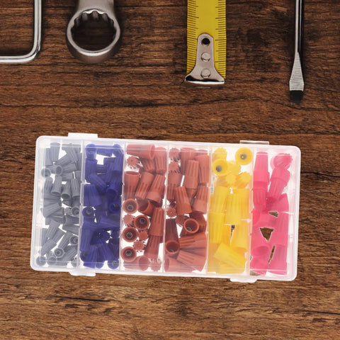 Solid HAKIDZEL 158 Piece Electrical Wire Caps Assortment Kit With Spring Terminal Nuts For Quick Outdoor Wiring And Perfect Electrical Box Connections To Secure Your Circuits Without Any Drama Or Loose Wires, plastic case