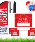 Open House Signs Kit With Flag And Poles 36 Piece Real Estate Yard Sign Set Includes Five Double Sided Directional Arrows