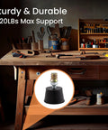Top Tier Heavy Duty Rubber Furniture Leveling Feet With Reliable M6 Threads Easy Install Table And Chair Sliders For Banishing Floor Wobbles And Keeping Your Gear Planted Firm 8 Pack on sturdy workbench