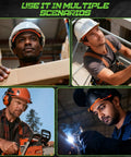 Workers using hard hat sweatband 5 pack washable replacement liner for welding helmets and hard hats flame retardant cotton
