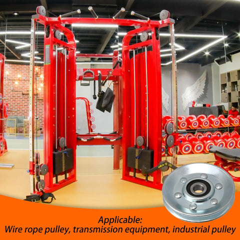 Heavy Duty 73x10mm Iron Cable Pulley With V Shape Wheel Bearing Idler, Gym Equipment, Steel Load Bearing 215KG