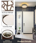 Two Light Vintage Flush Mount Ceiling Light With Frosted Glass Shade In Oil Rubbed Bronze For Hallway Kitchen Bathroom And Bedroom A 12 Inch Ceiling Fixture That Delivers Classic Warm Ambience And Clean Modern Look installed at entryway.