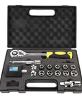 Pro Jeffergarden Digital Torque wrench with electric precision, bidirectional accuracy, and multi-unit display tools in case.