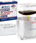 Heavy Duty Micro Mesh Fryer Oil Filter Bag For Commercial Kitchens Keeps Cooking Oil Clean And Crisp Extra Fine Strainer with oil.