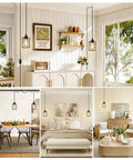 Sleek 15 Foot Plug In Pendant Light With Dimmable Black Metal Shade And Twisted Cord in modern living spaces.